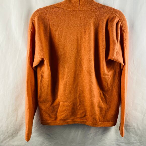 Sundance Gloria Cashmere Coral Orange Peach Wrap Ballerina Sweater Size Small - Picture 4 of 6
